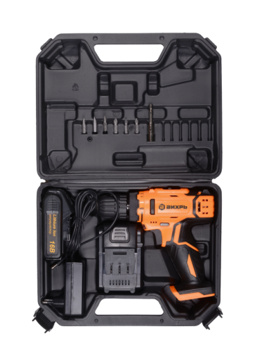 Дрель-шуруповерт Вихрь ДА-16Л-2К (2,0 А/ч)-Tehinstrument