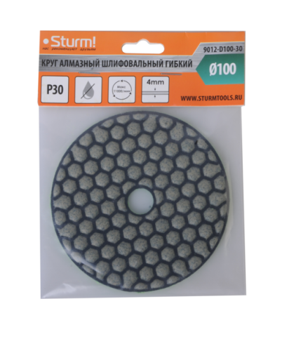 Круг шлифовальный гибкий  Sturm 9012-D100-30-Tehinstrument
