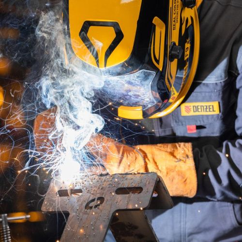 Щиток защитный лицевой (маска сварщика) F9, см. окно 100x60, Real Color, DIN 4-8/9-13// Denzel-Tehinstrument