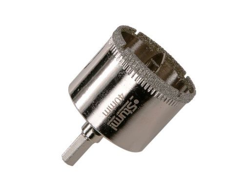 Коронка алмазн. По керам. Плитке и стеклу 40 х 55 мм,  с центрир. Сверл.  Sturm-Tehinstrument