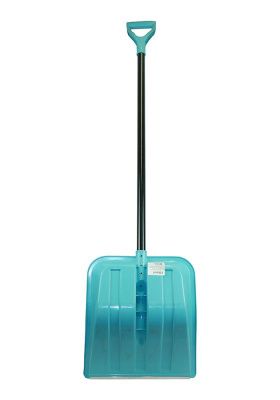 Лопата снегоуборочная 41х45 см, морозостойкий пластик, алюминевый черенок, бирюзовая  Sturm-Tehinstrument