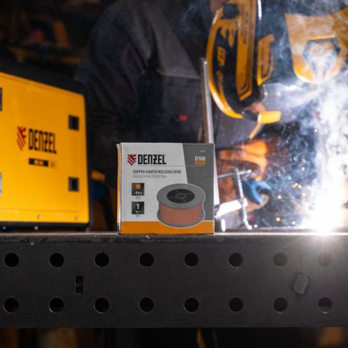 Омедненная проволока ER70S-6, диам. 0,8 мм, 1 кг, диам. катушки D100 Denzel-Tehinstrument