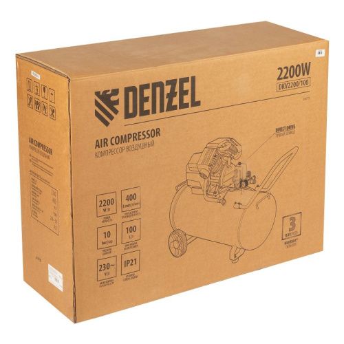Компрессор воздушный Denzel DKV2200/100, Х-PRO-Tehinstrument