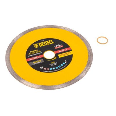 Диск алмазный сплошной, супертонкий Denzel 200 х 25,4 мм-Tehinstrument