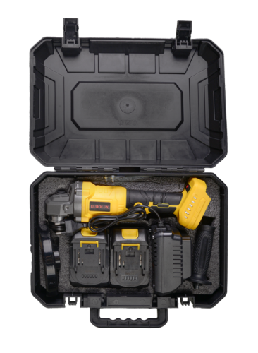 Углошлифовальная машина аккумуляторная Eurolux АУШМ-21Li/125 (в комплекте 2 АКБ и ЗУ) в кейсе-Tehinstrument
