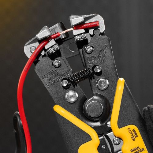 Щипцы для зачистки электропроводов 0,2-6 мм², функция обрезания проводов Denzel-Tehinstrument