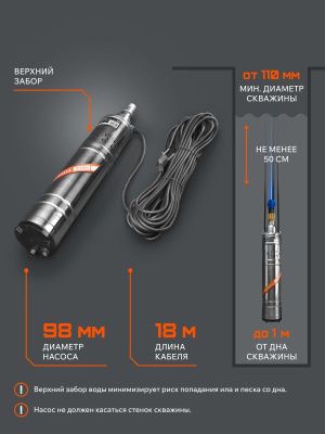 Насос скважинный Patriot SP 3250 S-Tehinstrument