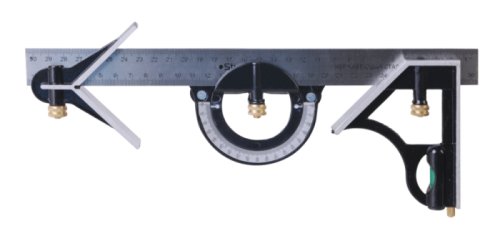 Угольник многофункциональный, 300 мм, уровень, транспортир, чертилка,  Sturm-Tehinstrument