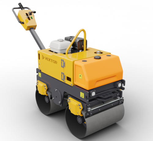 Виброкаток ручной двухвальцовый Vektor VRDR-800-Tehinstrument
