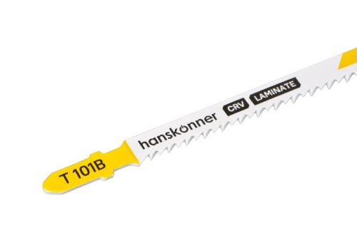 Пилки для лобзика по ламинату 2шт, T101B (дер,ДСП,фанера 3-30мм) Hanskonner-Tehinstrument