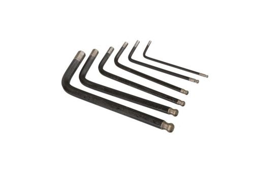 Набор шестигранных ключей с шаром, 1, 5-10 мм, 9 шт, S2, короткие, Hanskonner-Tehinstrument