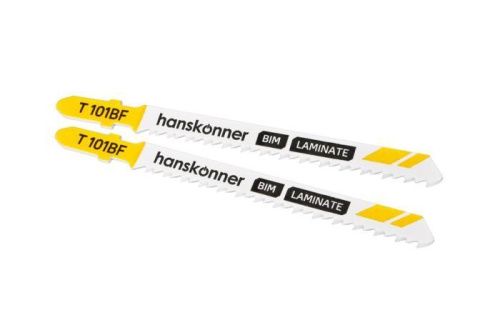 Пилки для лобзика по ламинату 2шт, T101BF (дер,пласт.,фибер.3-30мм) Hanskonner-Tehinstrument