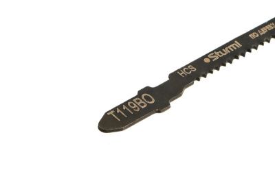 Пилки для лобзика по дереву T119BO, 5 шт, 76х51мм, шаг зуба 2мм, быстрый фигурный рез, HCS,  Sturm-Tehinstrument