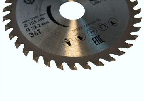 Пильный диск по дереву 125x22,23мм, 36 зубьев, БОЕКОМПЛЕКТ-Tehinstrument