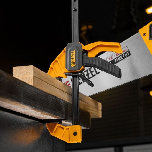 Струбцина F-образная, быстрозажимная, 150 х 55 мм, усиленный нейлоновый корпус Denzel-Tehinstrument