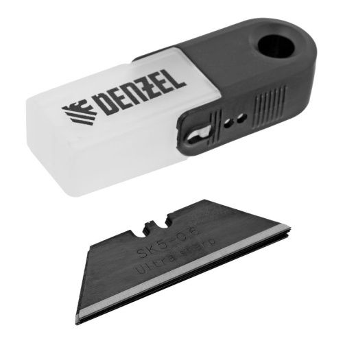 Лезвия, 19 мм, сталь SK5 - 0,6 мм, трапециевидные, 5 штук Denzel-Tehinstrument