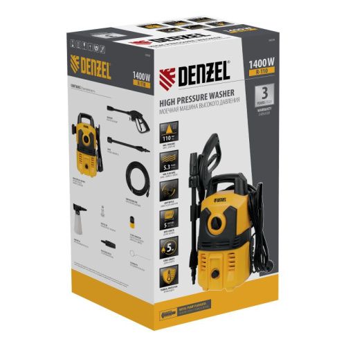 Моечная машина высокого давления R-110, 1400 Вт, 110 бар, 320 л/ч// Denzel-Tehinstrument