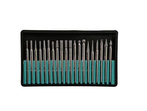 Набор шарошек, 20 шт, хвостовик 3мм, алмазное напыление,  Sturm-Tehinstrument