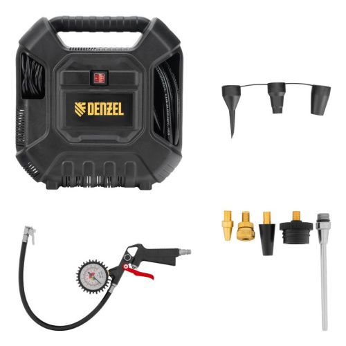 Компрессор воздушный DENZEL DL1100, с набором аксессуаров-Tehinstrument