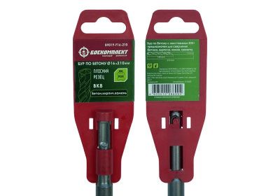 Бур SDS+ 16х210 плоский резец ВК8 спираль S4 БОЕКОМПЛЕКТ-Tehinstrument