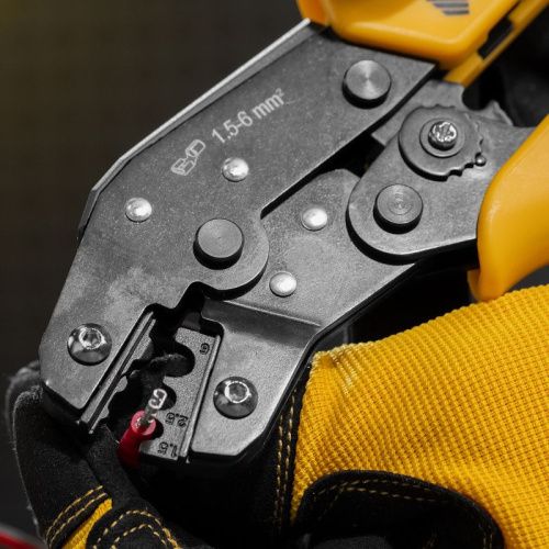 Клещи для обжима неизолированных наконечников НК и НВ, разъемов РП, 1,5 - 6 мм2 Denzel-Tehinstrument