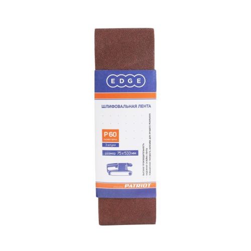 Лента абразивная (75х533мм, Р60, 3 шт.), Patriot-Tehinstrument