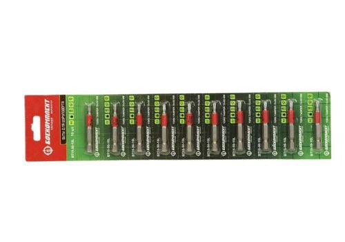 Биты t15x50мм, Torx Tamper, сталь S2, 10шт ЛЕНТА, БОЕКОМПЛЕКТ-Tehinstrument