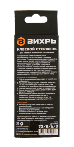 Клеевой стержень Вихрь 7x100 мм, 12 шт-Tehinstrument