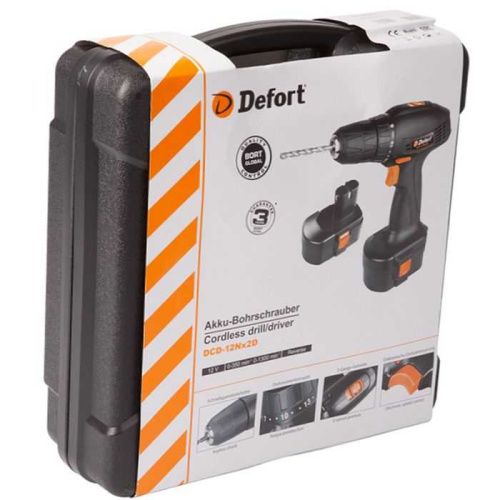 Аккумуляторный шуруповерт Defort DCD-12Nx2D (дрель-шуруповерт Дефорт 12н), 98292114-Tehinstrument