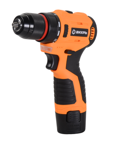 Дрель-шуруповерт аккумуляторная Вихрь ДА-12Л-2К/Б (бесщеточный двигатель)-Tehinstrument