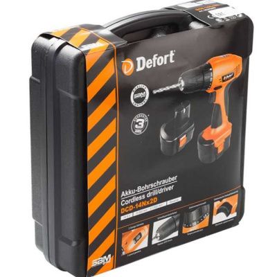 Аккумуляторный шуруповерт Defort DCD-14Nx2D (дрель-шуруповерт Дефорт 14нх2), 98295603-Tehinstrument