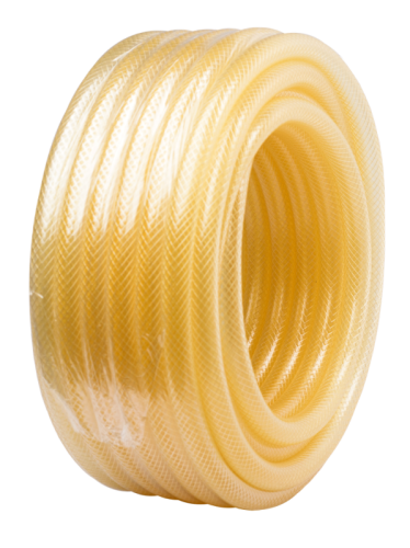 Шланг поливочный Силикон трёхслойный армированный 3/4 дюймов, 25м (прозрачный) Вихрь-Tehinstrument