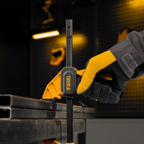 Струбцина F-образная, быстрозажимная, 150 х 55 мм, усиленный нейлоновый корпус Denzel-Tehinstrument