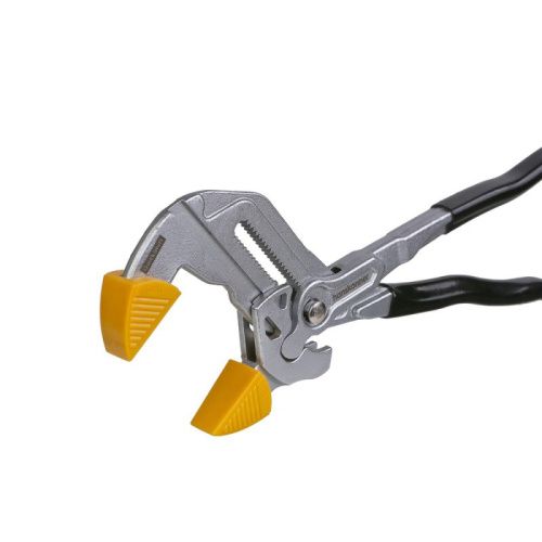 Клещи-переставные, 300мм, кнопочный шарнир, без засечек на губках, Hanskonner-Tehinstrument