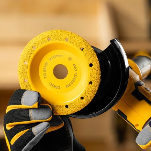 Чашка твёрдосплавная зачистная  Denzel,125 мм, наклонная, мелкое зерно #32-Tehinstrument