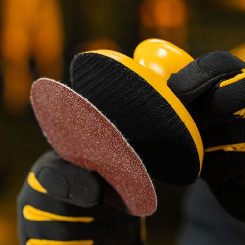 Брусок для шлифования, круглый, 125 мм, с "липучкой"// Denzel-Tehinstrument