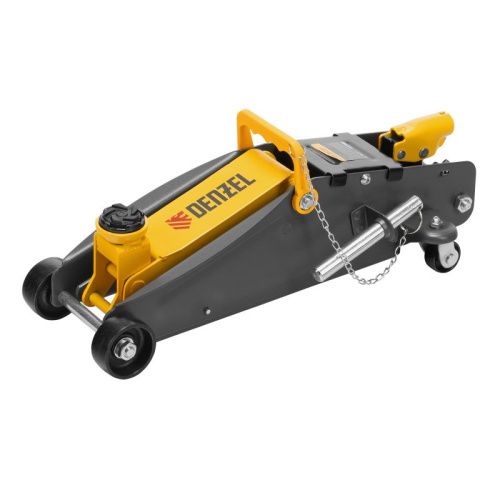 Домкрат гидравлический подкатной с фиксатором, 2,8 т, 135-385 мм Denzel-Tehinstrument