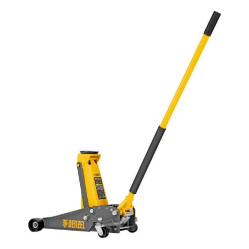 Домкрат гидравлический подкатной, 3 т, 125-470 мм, быстрый подъем, проф. Denzel-Tehinstrument