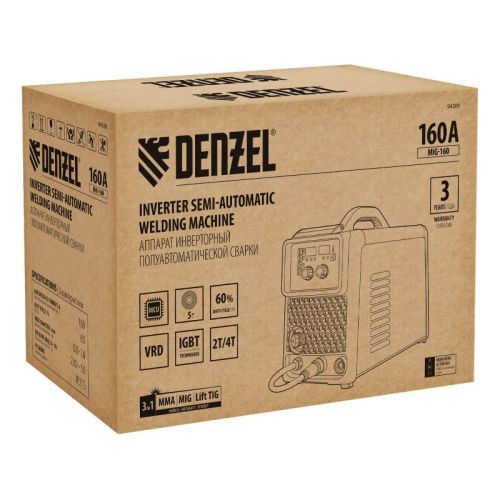 Инверторный полуавтоматический сварочный аппарат Denzel MIG-160-Tehinstrument