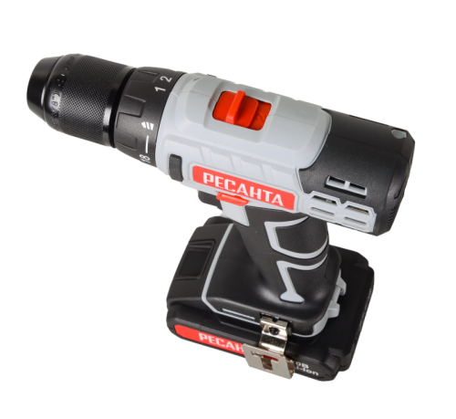 Дрель-шуруповерт аккумуляторная Ресанта ДА-20-2ЛК (2,0 А/ч)-Tehinstrument