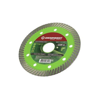 Алмазный диск 115x22,23 ТУРБО, сухой рез, БОЕКОМПЛЕКТ-Tehinstrument