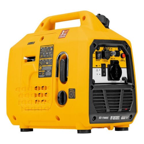 Генератор инверторный GS-1100iS, 1,1 кВт, 230 В, закрытый корпус, ручной старт DENZEL-Tehinstrument