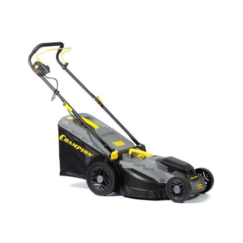 Газонокосилка эл. CHAMPION EM4318 (1,8 кВт пласт.+ткань травосб. 52л ширина 430мм 30-75мм, 12,9кг)-Tehinstrument