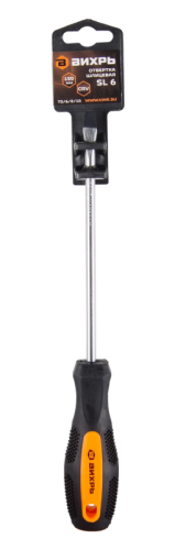 Отвёртка шлицевая ВИХРЬ SL6 150мм-Tehinstrument