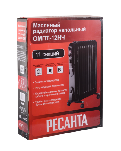 Масляный радиатор Ресанта ОМПТ-12НЧ-Tehinstrument