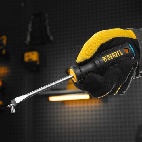 Отвертка, SL6x100 мм, S2, 3к рукоятка Denzel-Tehinstrument