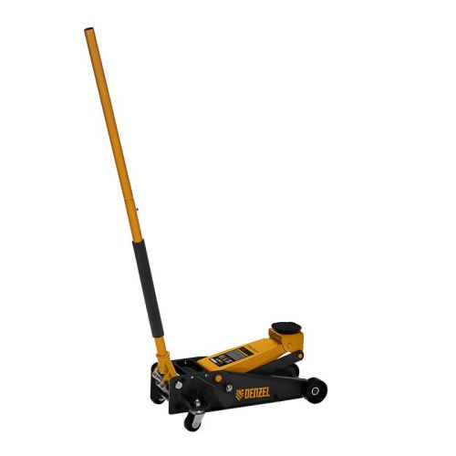 Домкрат гидравлический подкатной 3 т, с фиксатором, быстрый подъем, 135-480 мм, профессиональный Denzel-Tehinstrument