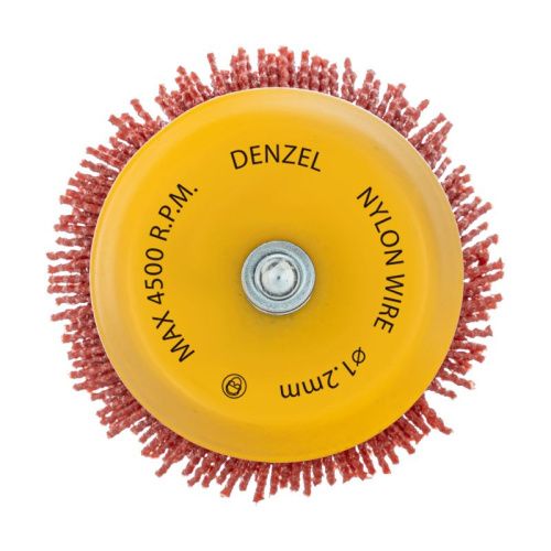 Щетка для дрели, 75 мм, Чашка, со шпилькой, нейлоновая щетина Denzel-Tehinstrument