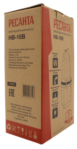 Вибрационный насос Ресанта НВ-10В-Tehinstrument