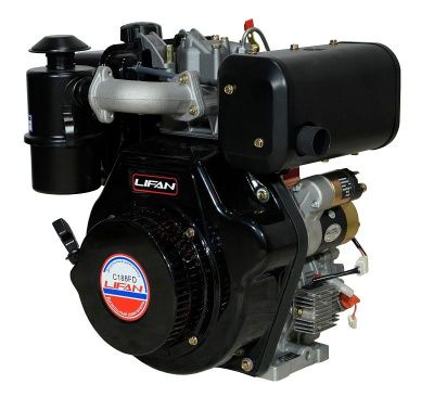Двигатель Lifan Diesel 188FD, шлицевой вал ?25мм, катушка 6 Ампер-Tehinstrument